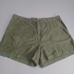 Sanctuary Fortune Tencel Shorts Olive Green Sz L